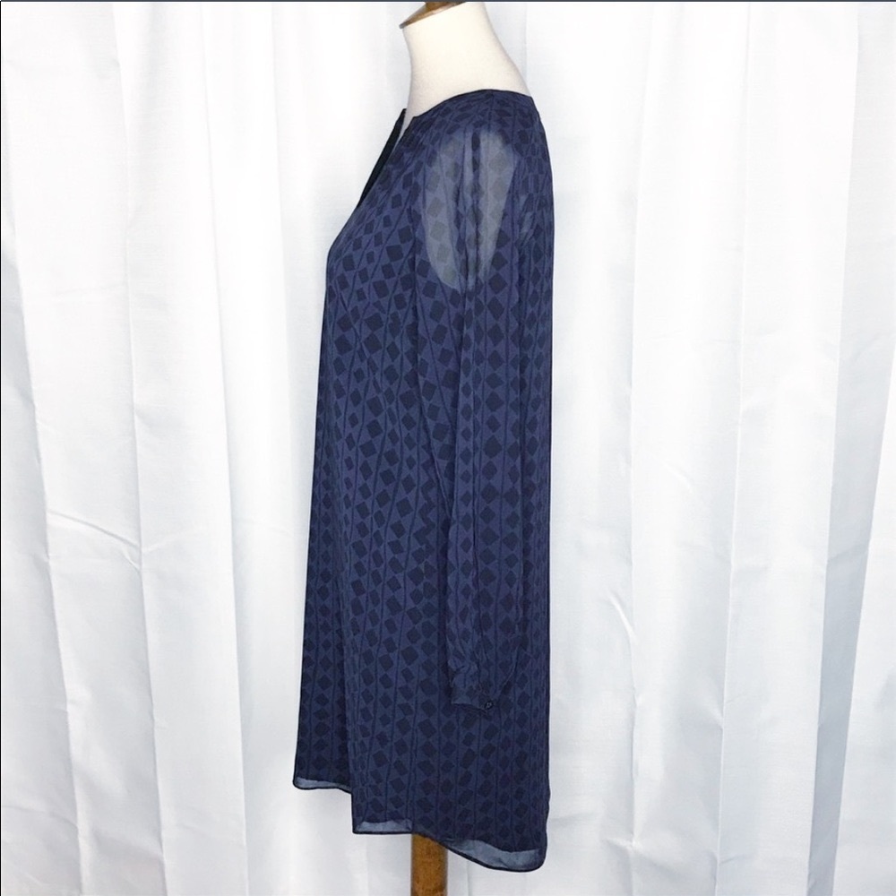 CAbi Navy Harlequin Long Sleeve Tunic Dress - Picture 6 of 6